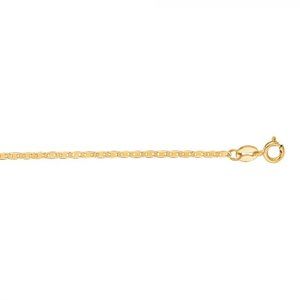 10" 10K Gold 1.2mm Mariner Link Anklet/Bracelet